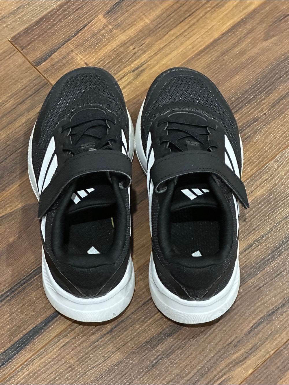 adidas Kids Black & White Velcro Sport Sneakers